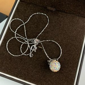 Silver rhinestone necklace vintage